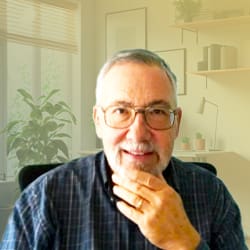 Bob at desk of his Christian network marketing companies