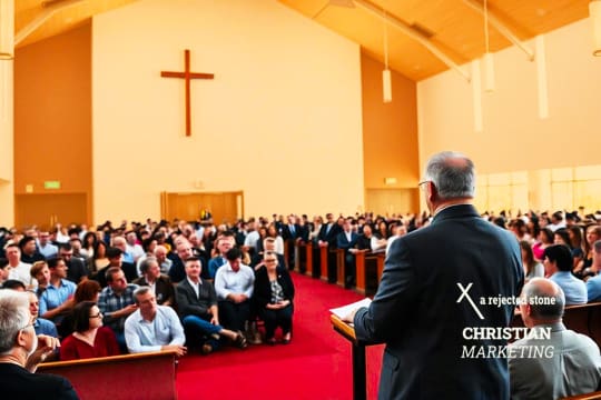 Pastor addressing his congregation