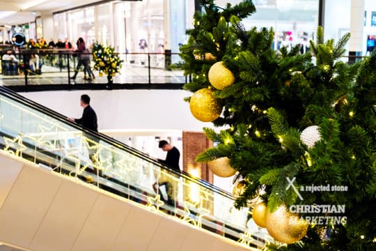 Christmas scene at the Mall