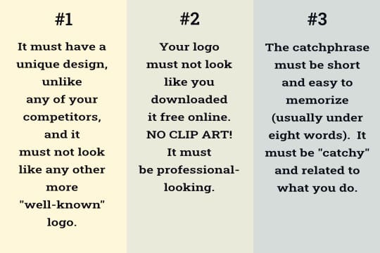 Three best practices for logo/catchphrase design