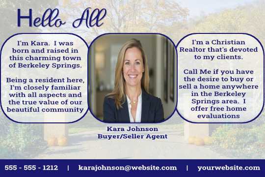 Real Estate agent introducing herself to the local community