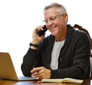 School principal talking on the phone